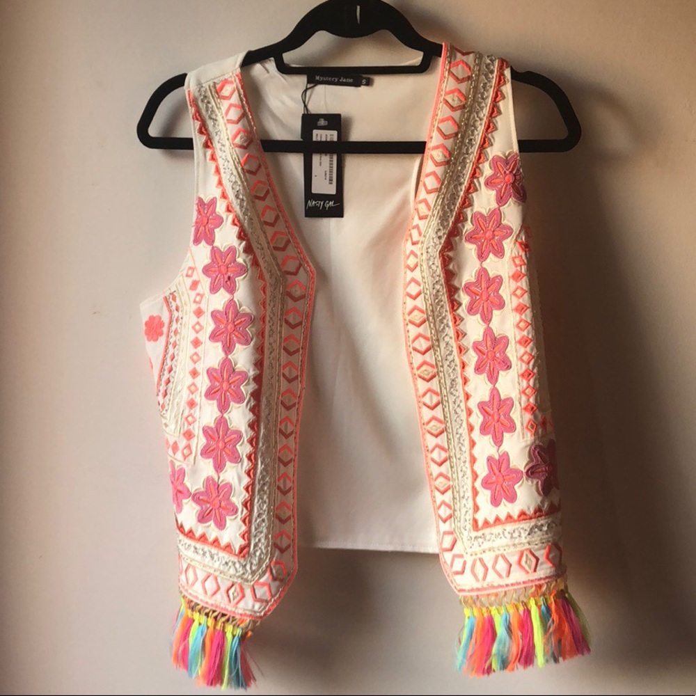 Vibrant tassel vest